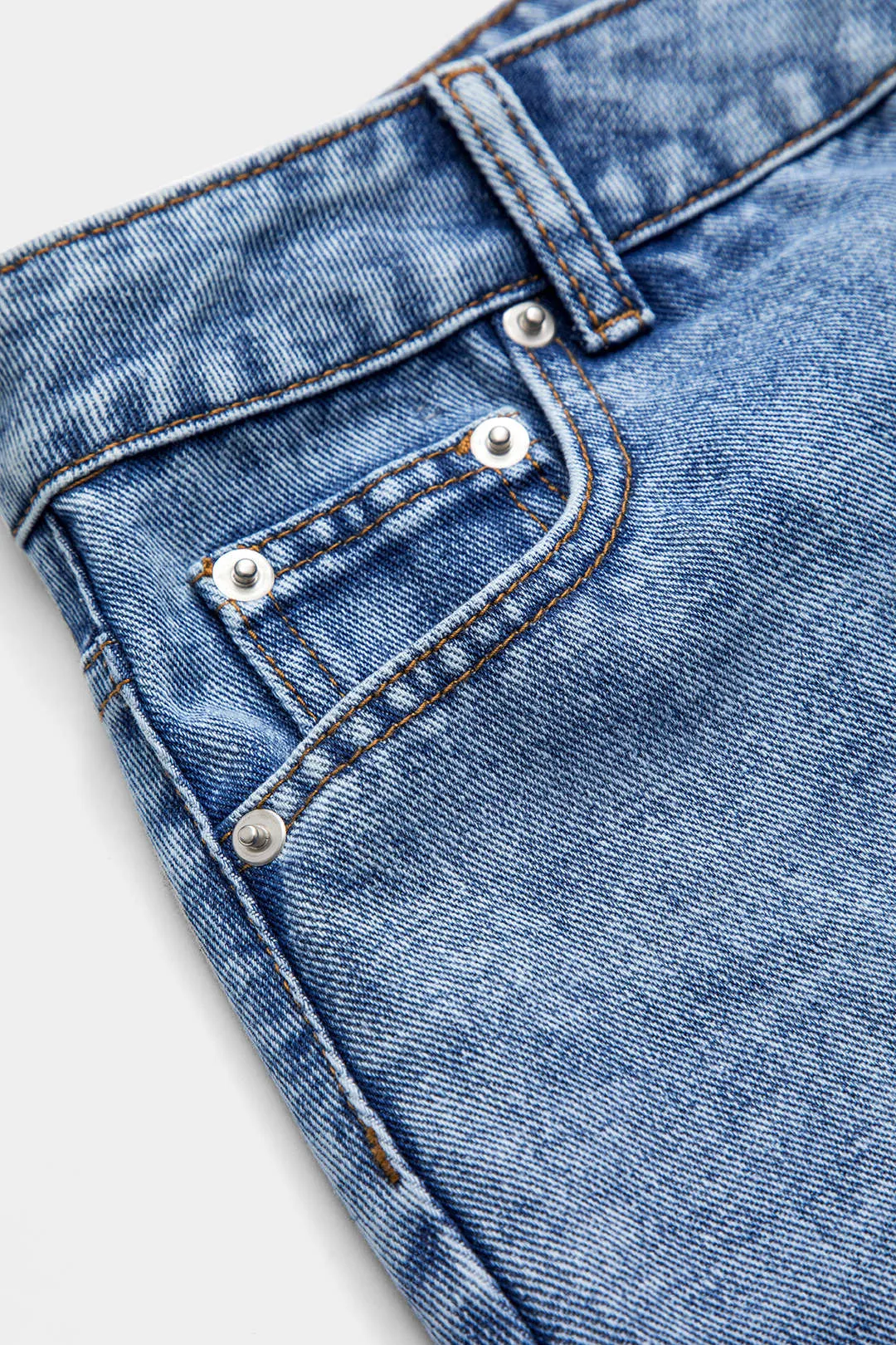 Denim Asymmetrical Mini Skirt sold by Micas product image thumbnail 4