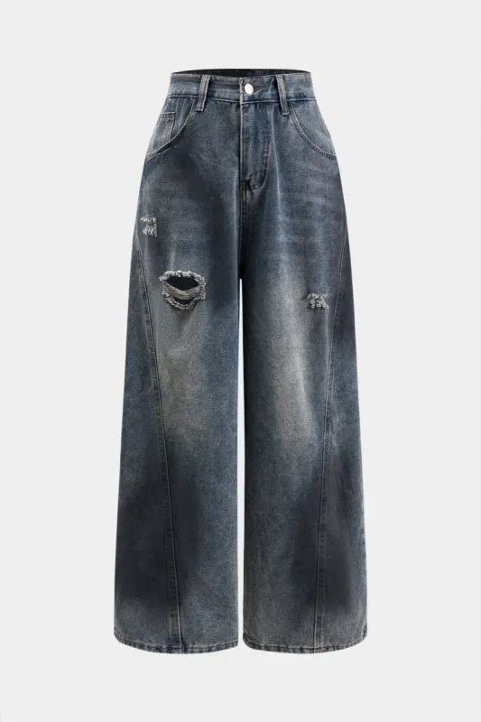 Rippede lommebrede ben jeans sold by Micas