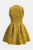Jacquard ærmeløs plisseret mini kjole sold by Micas