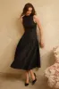 Sleeveless Ruched Zipper Maxi Dress sold by Micas