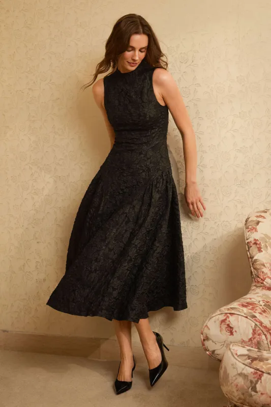 Sleeveless Ruched Zipper Maxi Dress sold by Micas