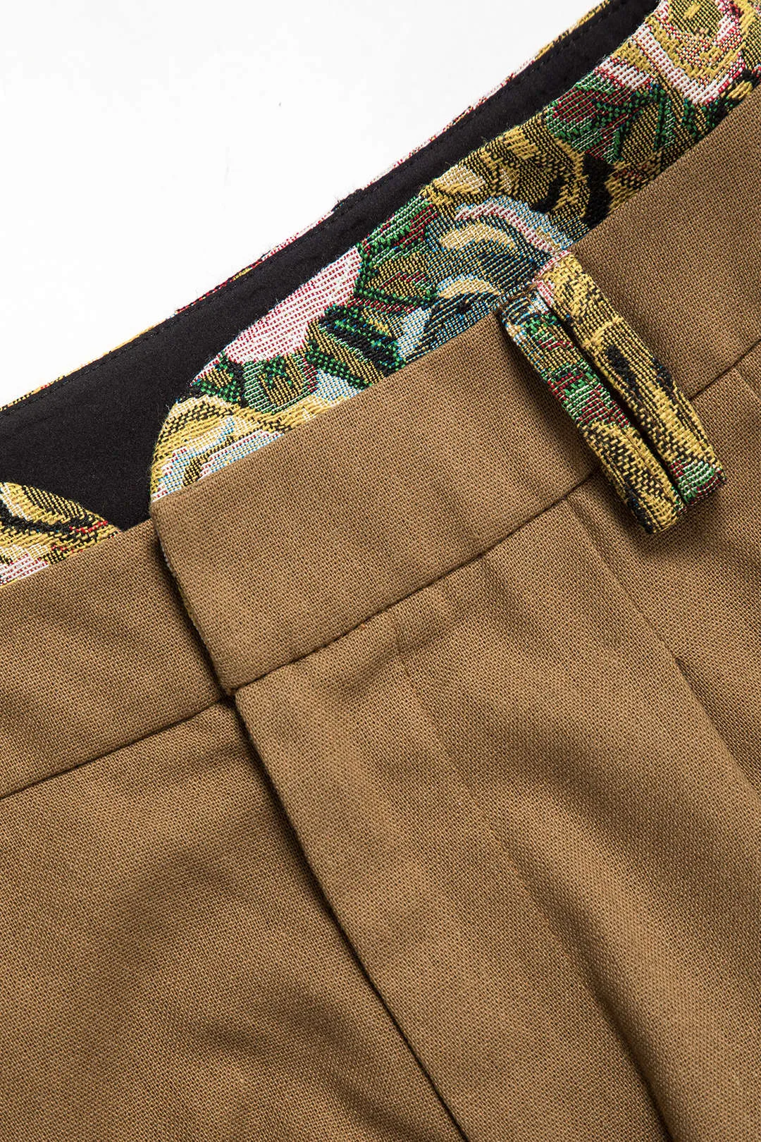 Linen Patchwork Jacquard Trousers sold by Micas product image thumbnail 3