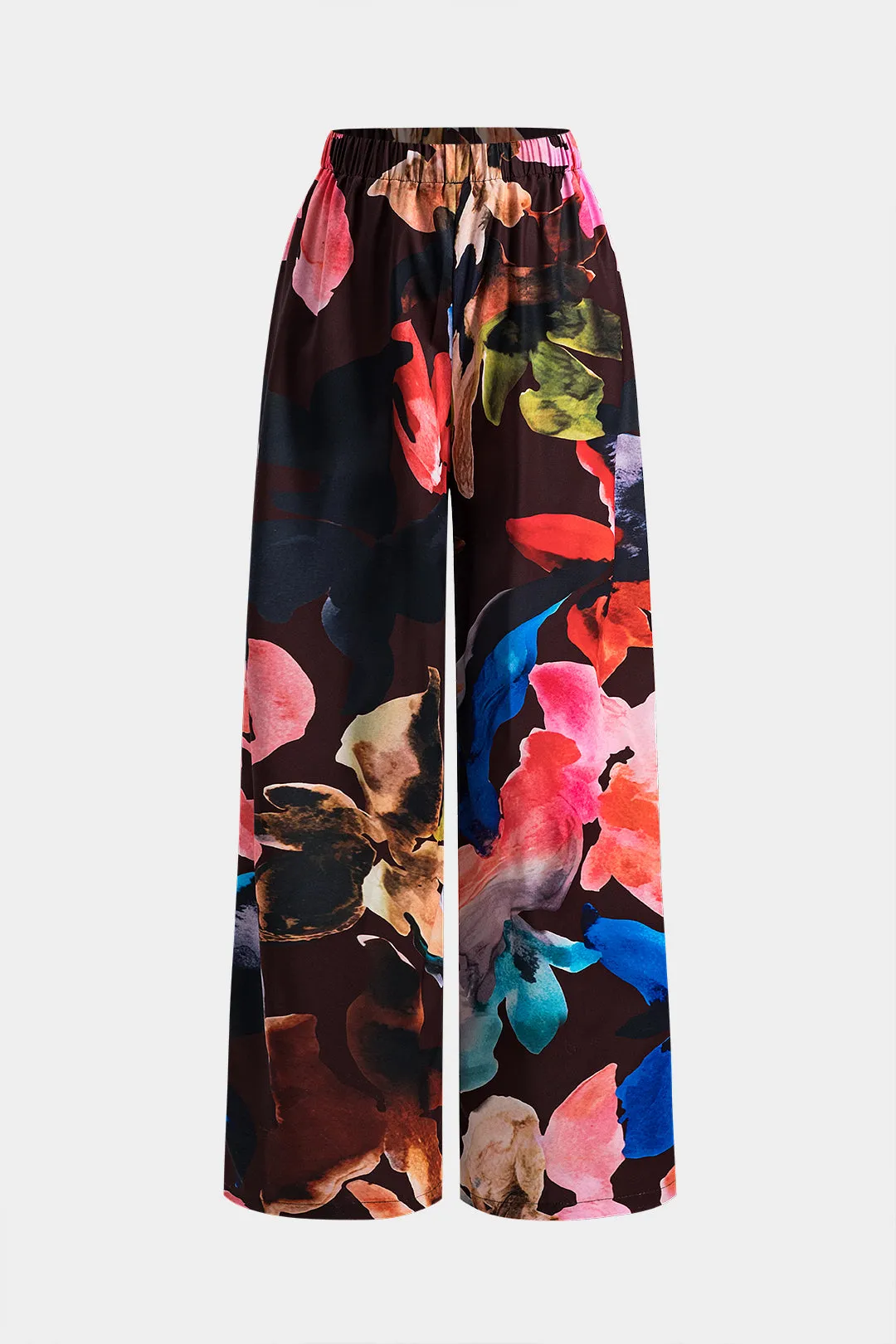 Blomsterprint brede benbukser sold by Micas