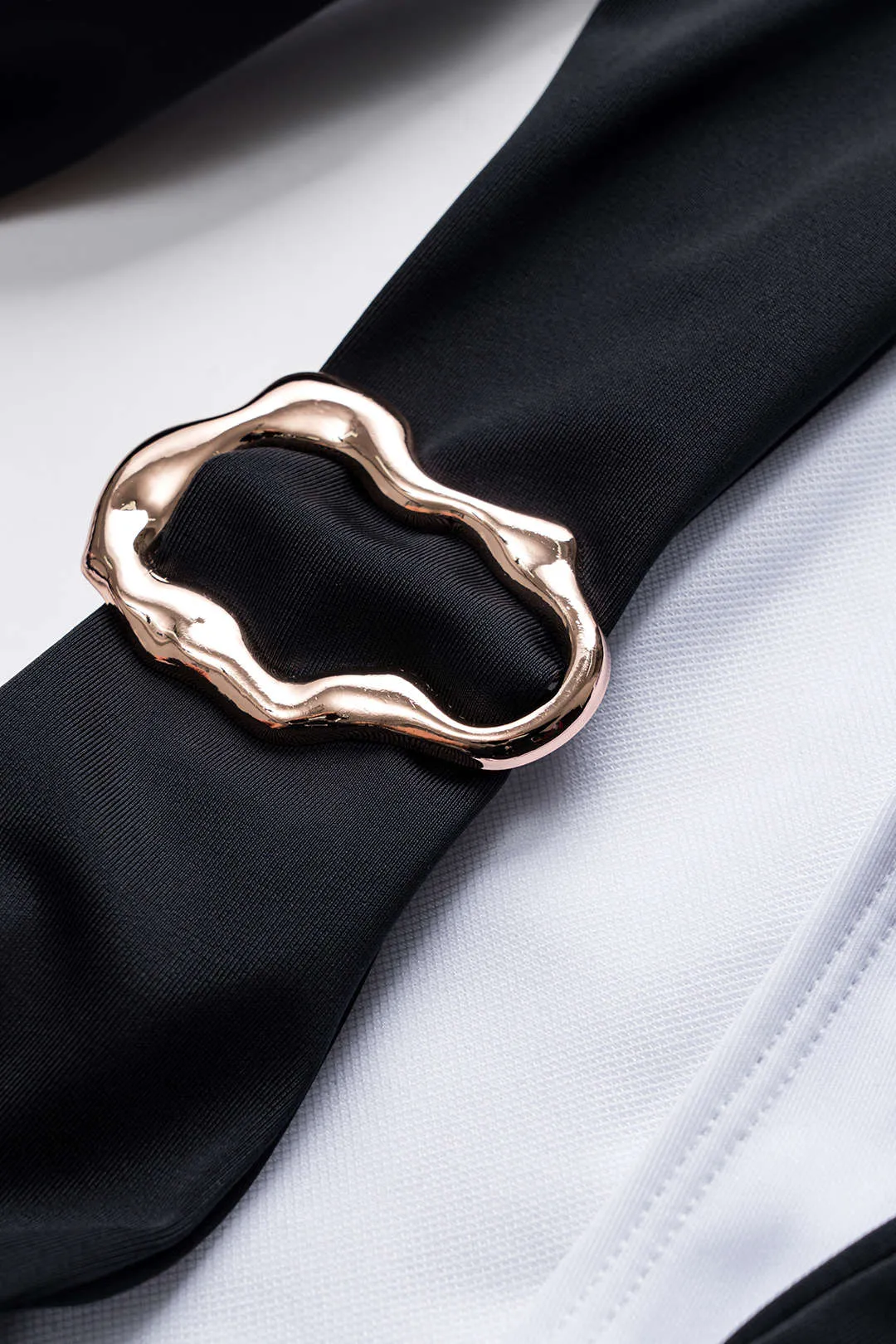 Kontrast Metallisk udsmykning Ruched Cut Out Tie Up Tummy Control One-Piece badedragt sold by Micas product image thumbnail 5