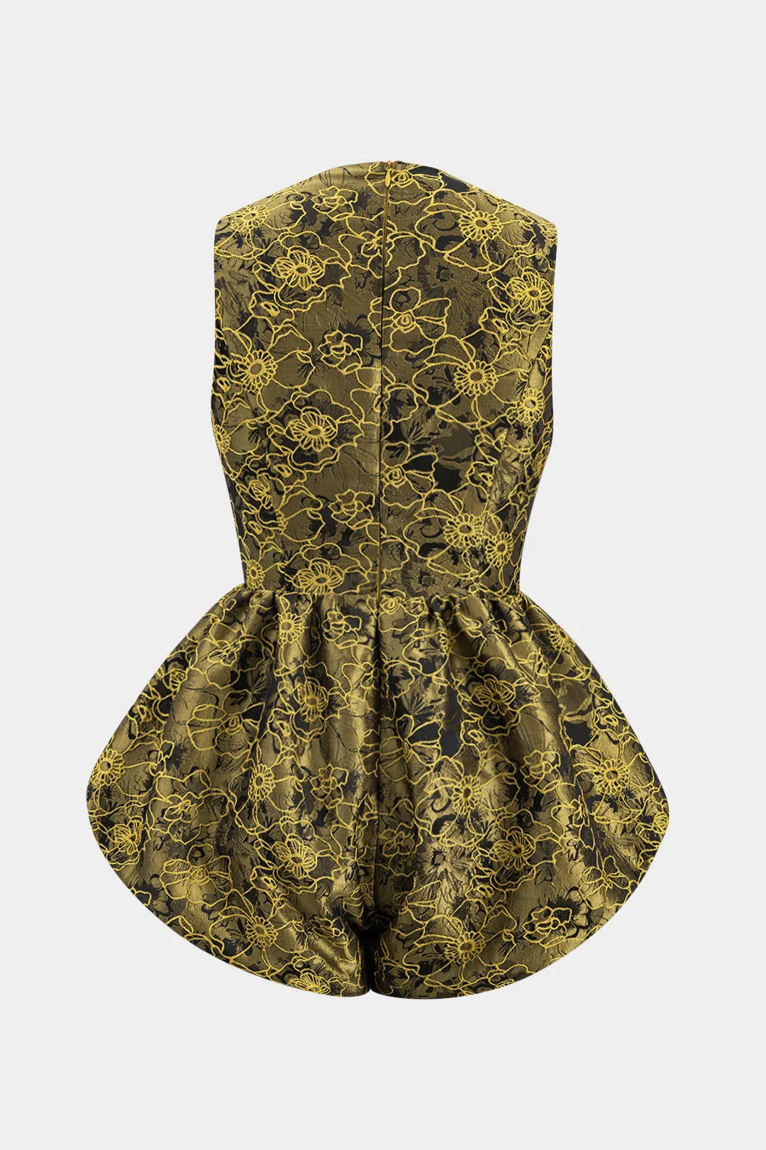 Broderi ruched lynlås ærmeløs romper sold by Micas product image thumbnail 2