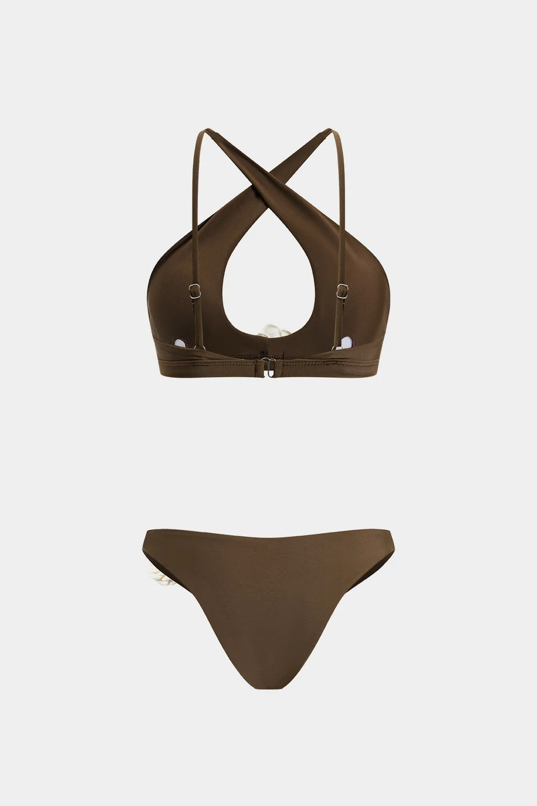 3d blomster krydsede hule ud bikini -sæt sold by Micas product image thumbnail 2