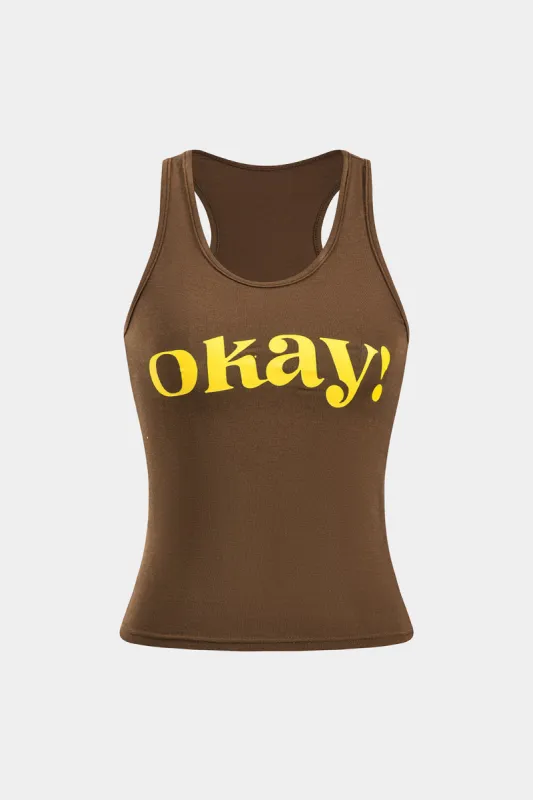 Brevprint tank top sold by Micas