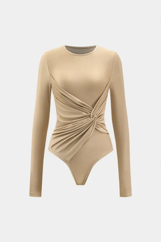 Ruched Twist Knot Langærmet bodysuit sold by Micas