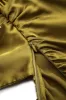 Satin ruched slips foran langærmet skjorte sold by Micas