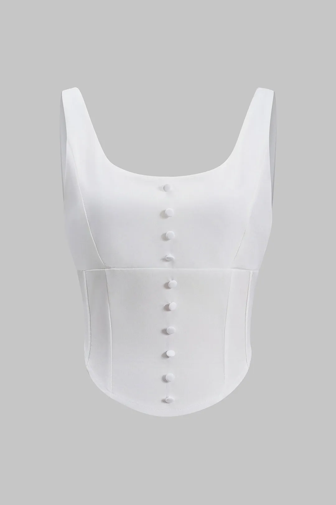 Solid Ruffle Corset Zipper Tank Top og Ruched Nederdel Set sold by Micas product image thumbnail 2