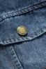 Denim patchwork -knap falp lomme langærmet shirt sold by Micas