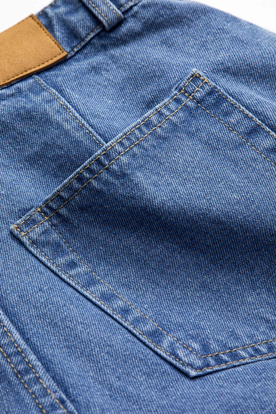 Denim asymmetrisk knaplommehorts sold by Micas product image thumbnail 4