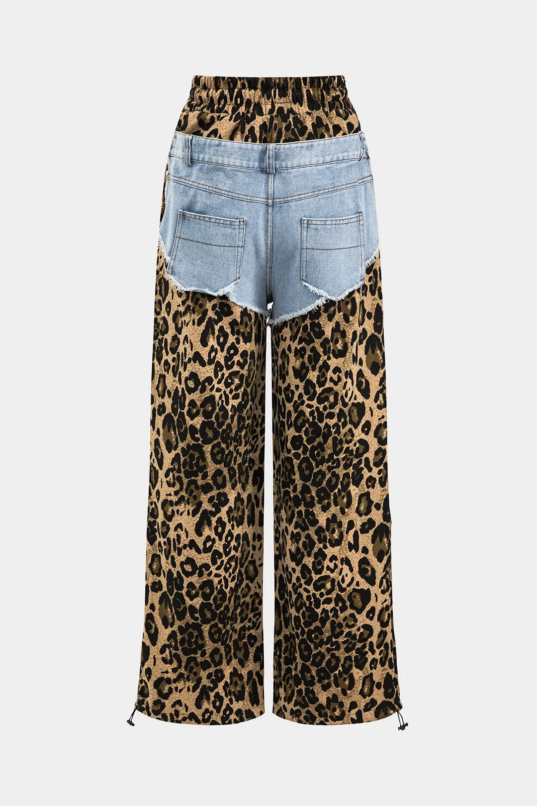 Leopard print denim patchwork slips front lomme brede ben jeans sold by Micas product image thumbnail 2