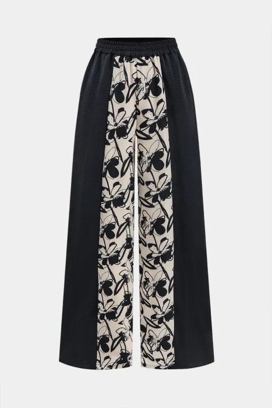 Blomsterprint patchwork lomme brede ben bukser sold by Micas