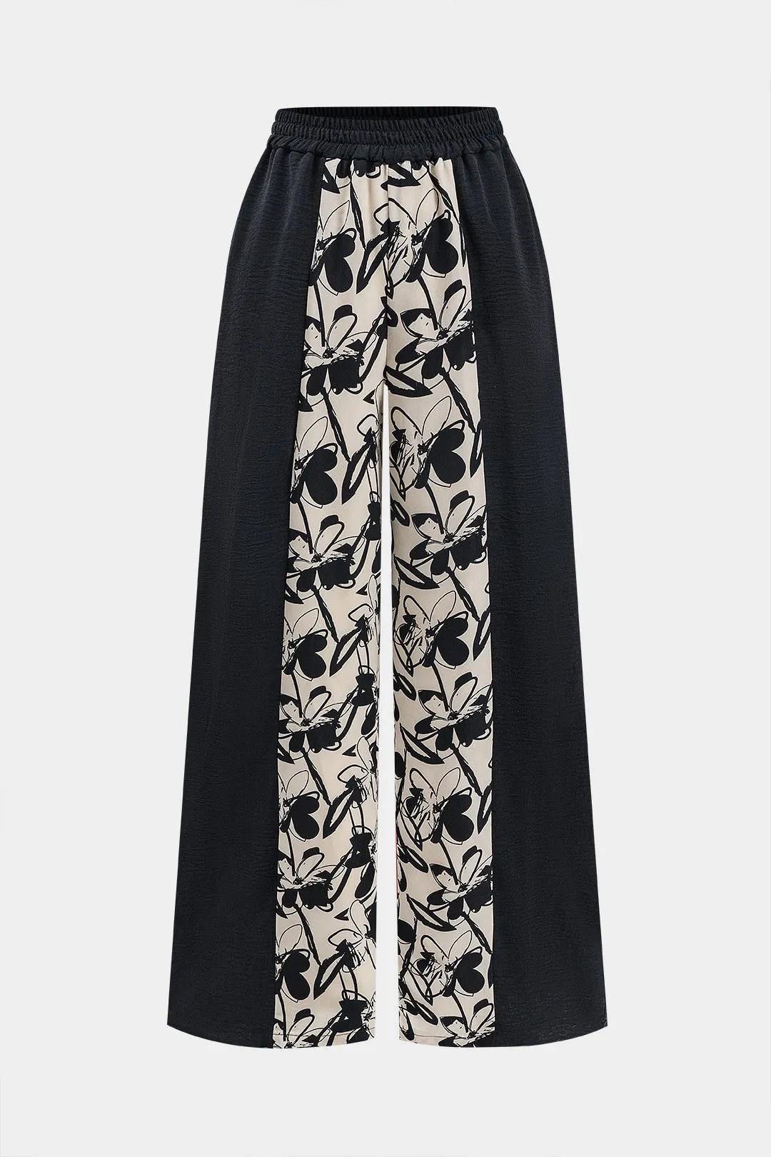 Blomsterprint patchwork lomme brede ben bukser sold by Micas