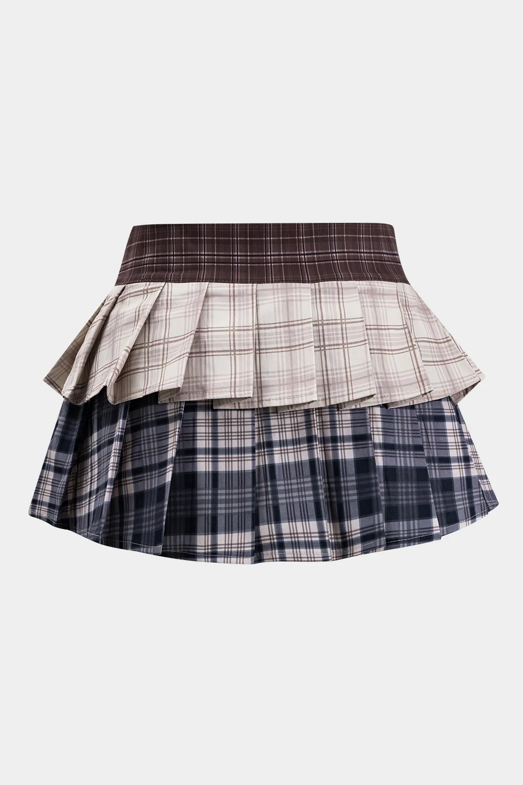 Farveblok plaid print nederdel sold by Micas product image thumbnail 2