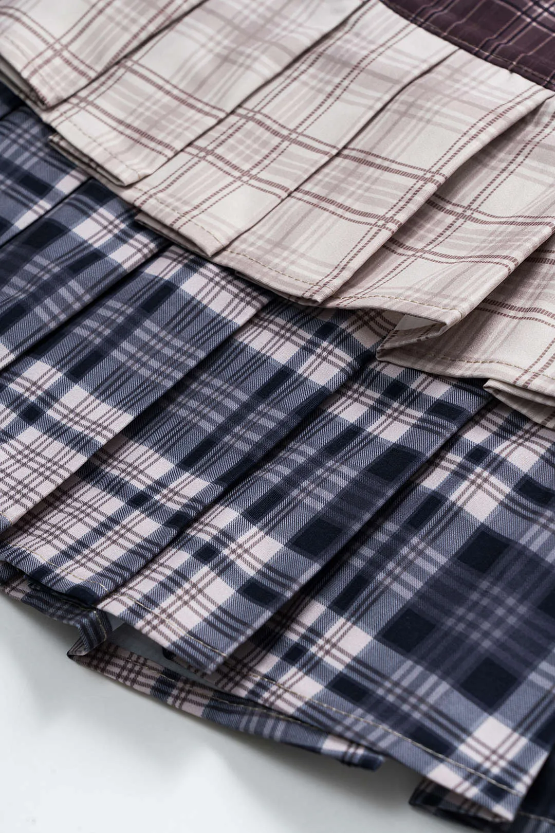 Farveblok plaid print nederdel sold by Micas product image thumbnail 3