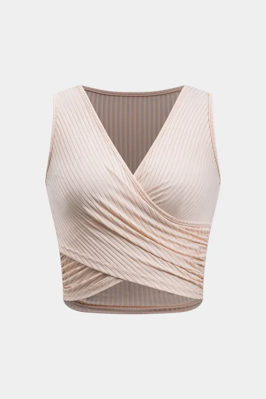 Tekstureret krydset tank top sold by Micas