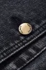 Denim patchwork knap lomme brede ben jeans sold by Micas