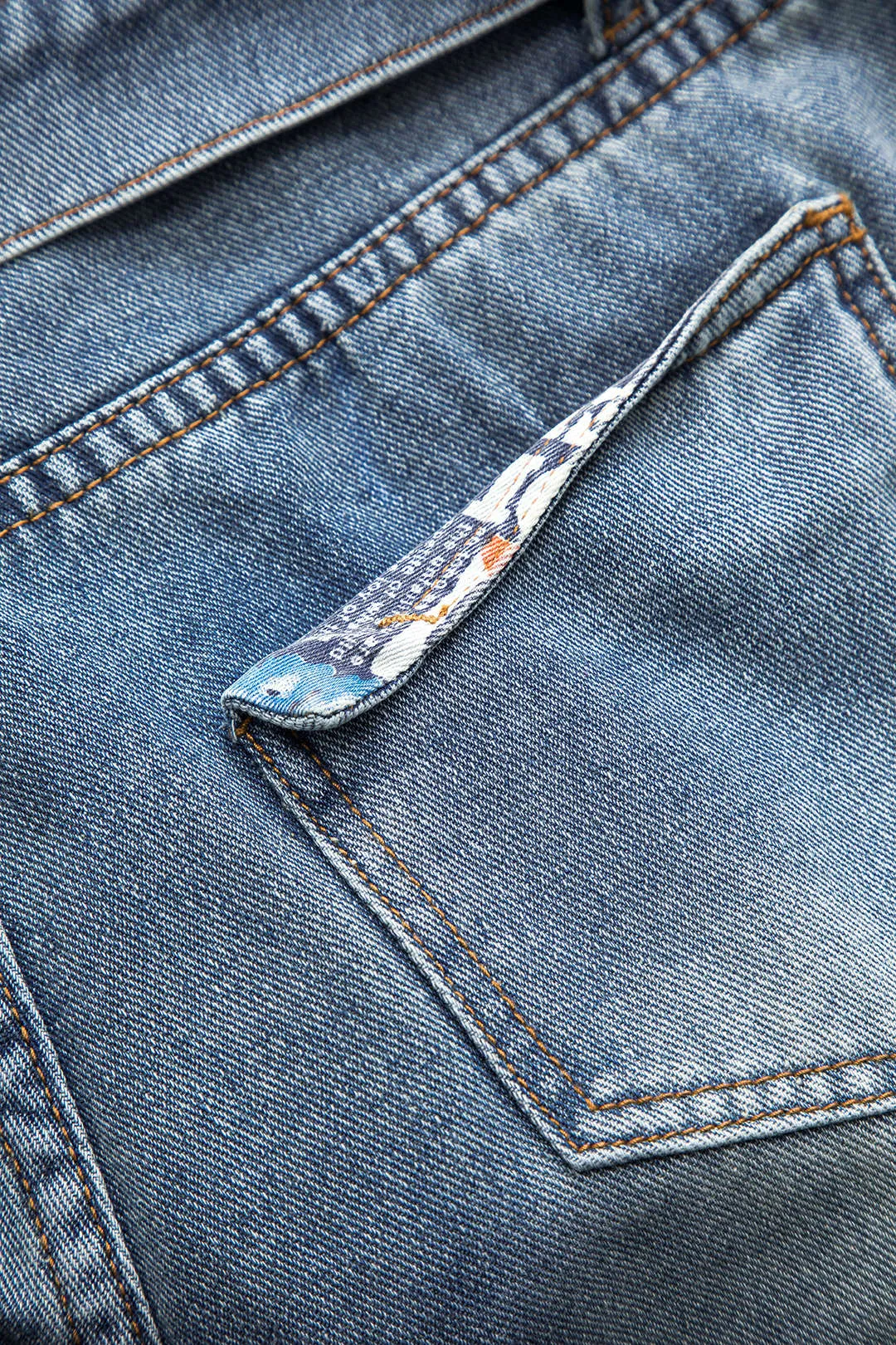 Denim falmede dobbelt linning Button Pocket Wide Ben Jeans sold by Micas product image thumbnail 3