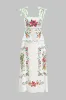 Blomsterprint Tie op rygfri maxi -kjole sold by Micas