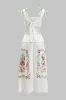 Blomsterprint Tie op rygfri maxi -kjole sold by Micas