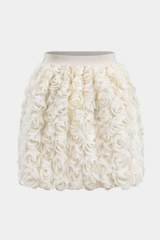 3d blomstermesh mini nederdel sold by Micas