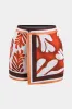 Plus størrelse bohemsk trykknap langærmet skjorte og knap shorts sæt sold by Micas