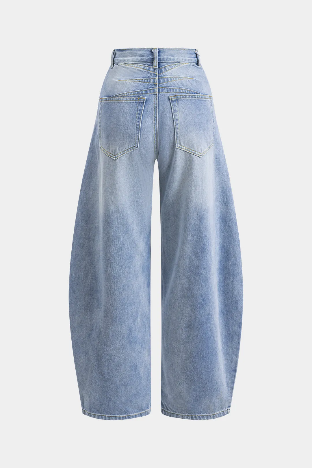 Denim knaplomme tønde jeans sold by Micas product image thumbnail 2