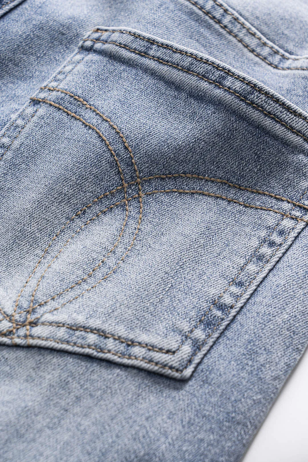 Rippet udskåret knaplomme brede ben jeans sold by Micas product image thumbnail 4