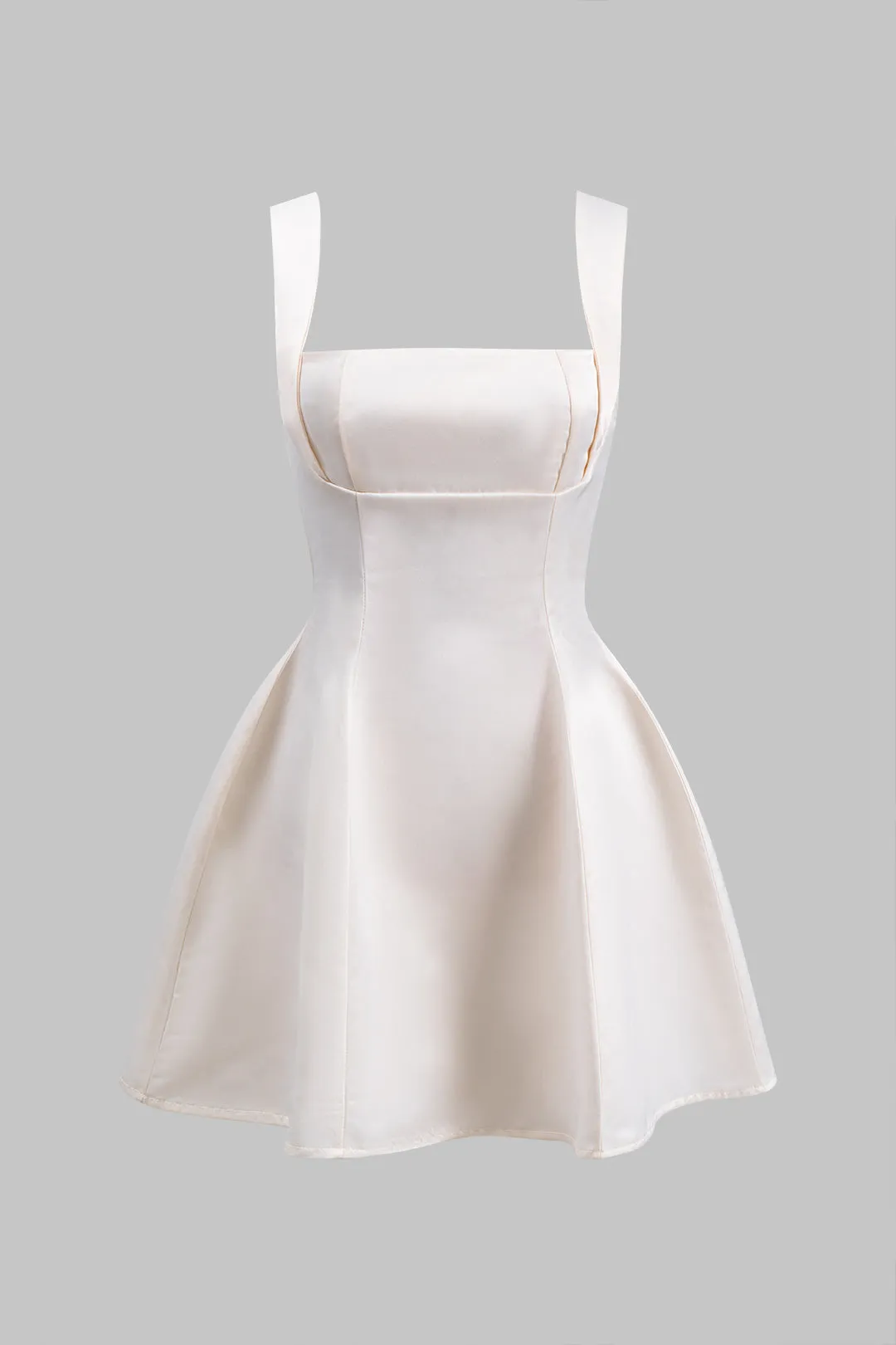 Bind lynlås tilbage bagfri glidning mini kjole sold by Micas