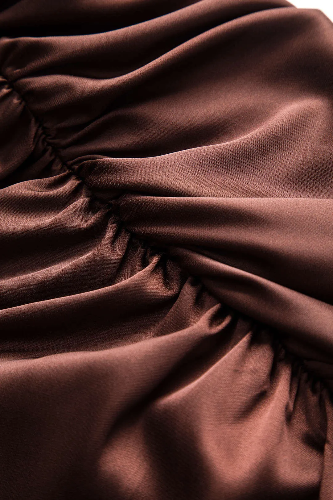 Satin patchwork ruched tie knude ærmeløs mini kjole sold by Micas product image thumbnail 4