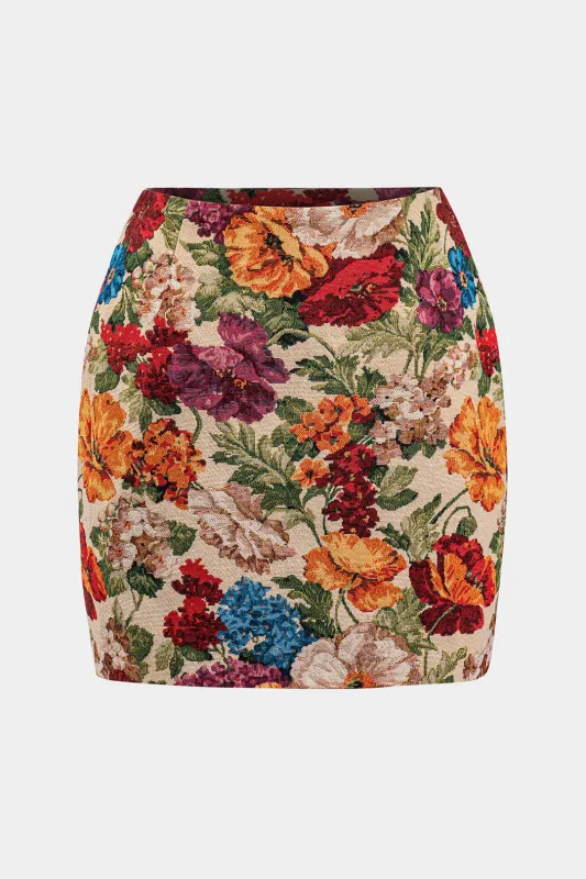 Jacquard lynlås nederdel sold by Micas
