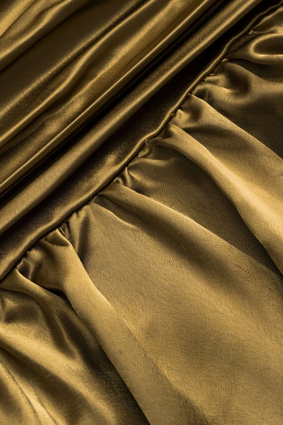 Satin ruched langærmet mini kjole sold by Micas product image thumbnail 3