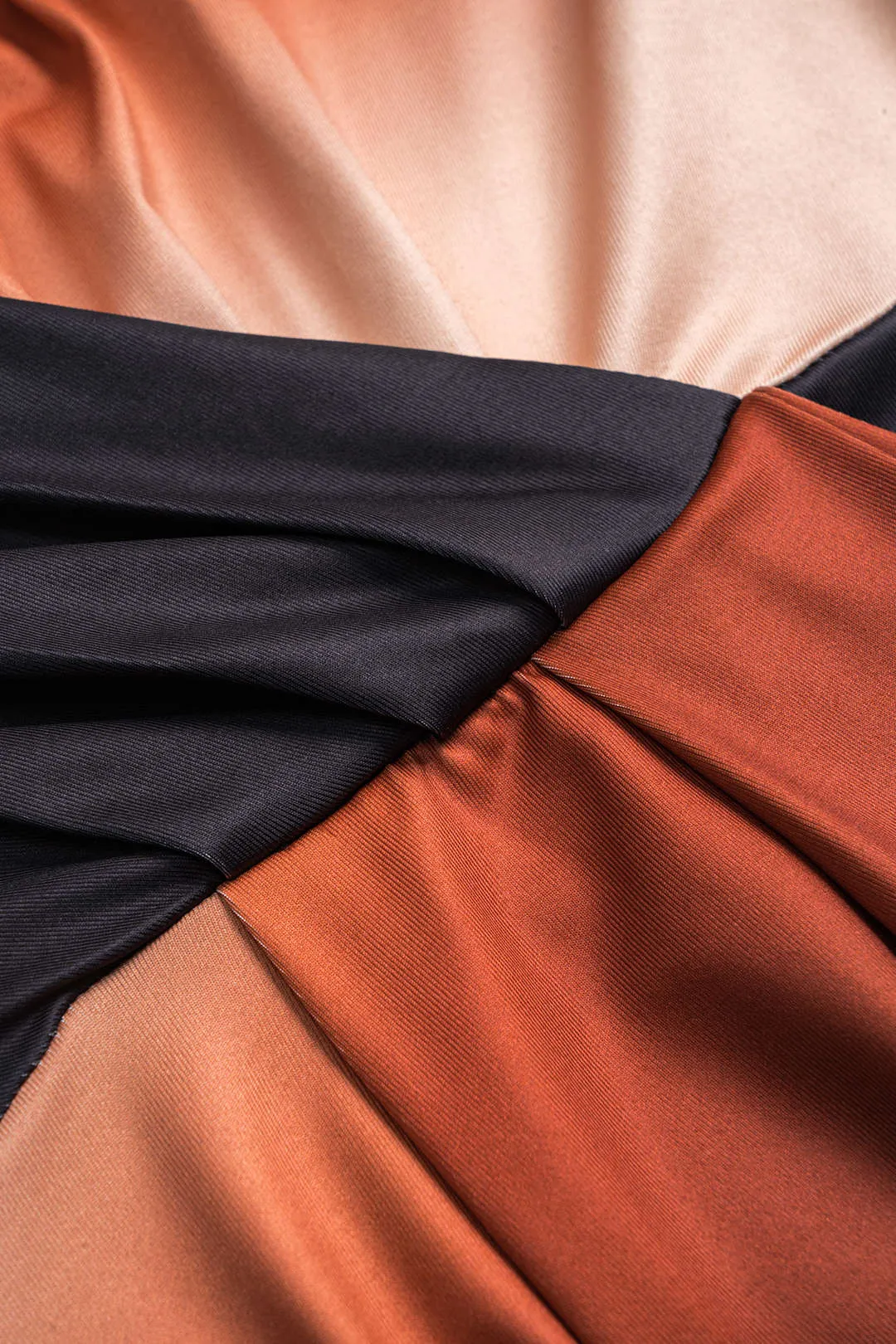 Ombre print ruched krydsede langærmet maxi kjole sold by Micas product image thumbnail 3