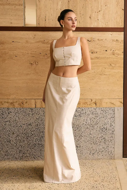 Linned plisset cami top sold by Micas