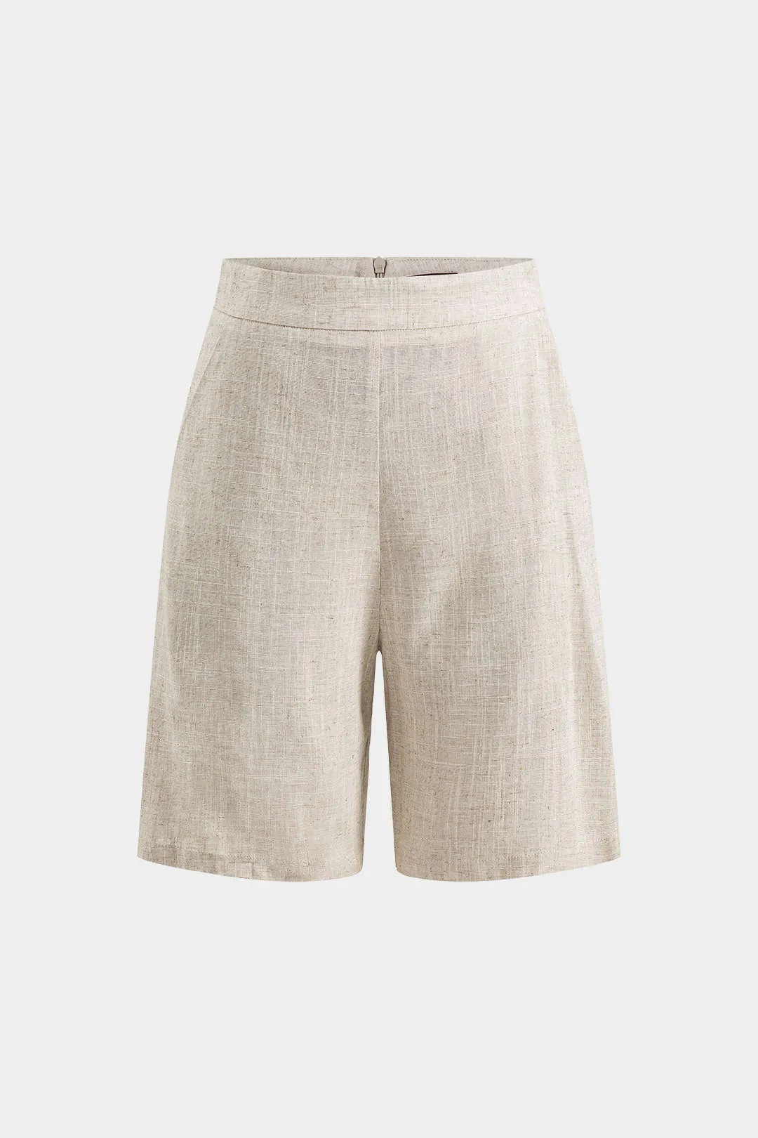 Linned Ruched Button Top og Zipper Shorts sæt sold by Micas product image thumbnail 5