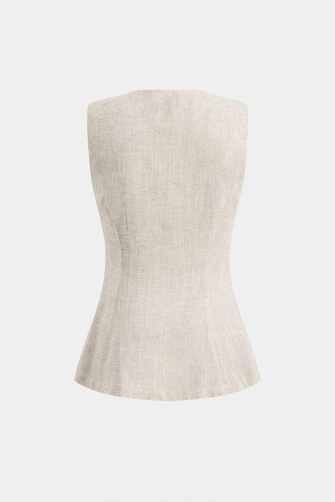 Linned Ruched Button Top og Zipper Shorts sæt sold by Micas product image thumbnail 4