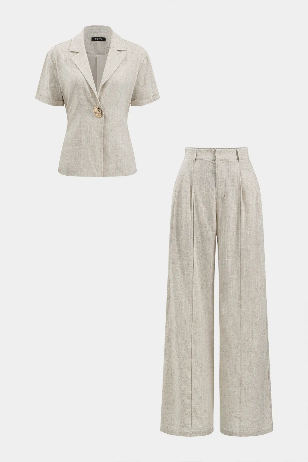 Linned ruched brede benbukser sold by Micas product image thumbnail 5