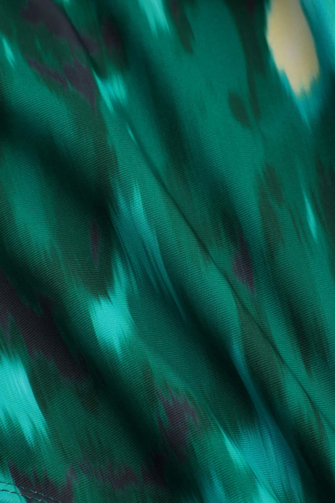 Abstract Print Metallic Decor Ruched Crossed Twist Knot Cut Out Tummy Control I Swimmsuit sold by Micas product image thumbnail 4