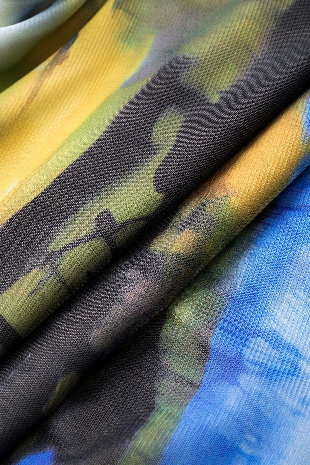 Abstract Print Mesh Ruched Cut Out Langærmet mini -kjole sold by Micas product image thumbnail 4