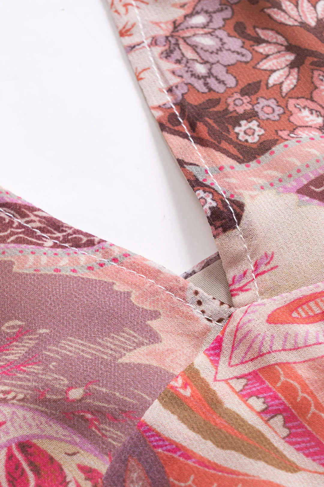 Retro Print Rackless Zipper Midi Dress sold by Micas product image thumbnail 3