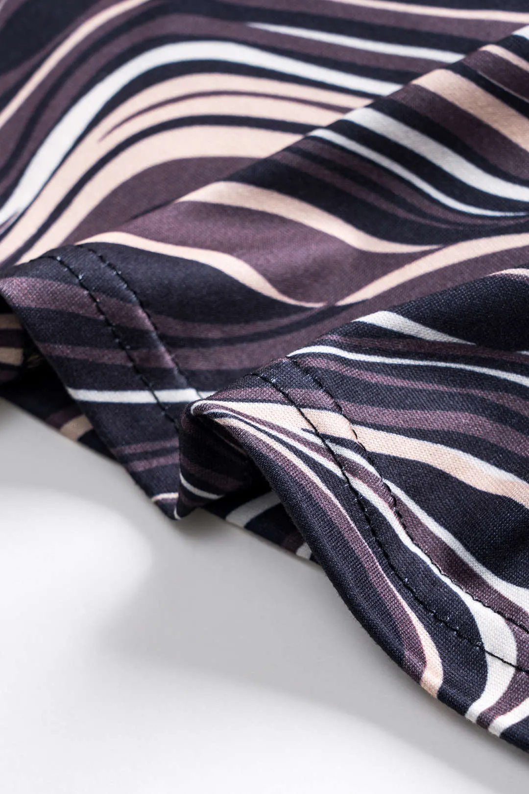 Stripe Print Ruched Mini Nederdel sold by Micas product image thumbnail 5