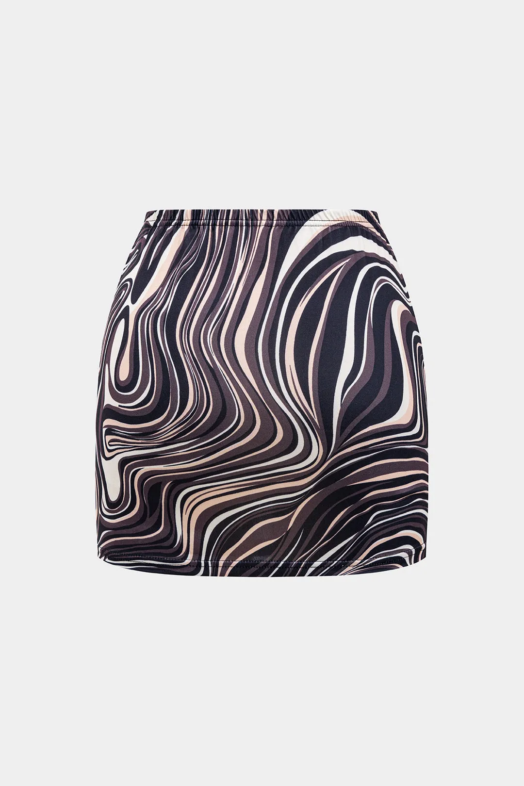 Stripe Print Ruched Mini Nederdel sold by Micas product image thumbnail 2