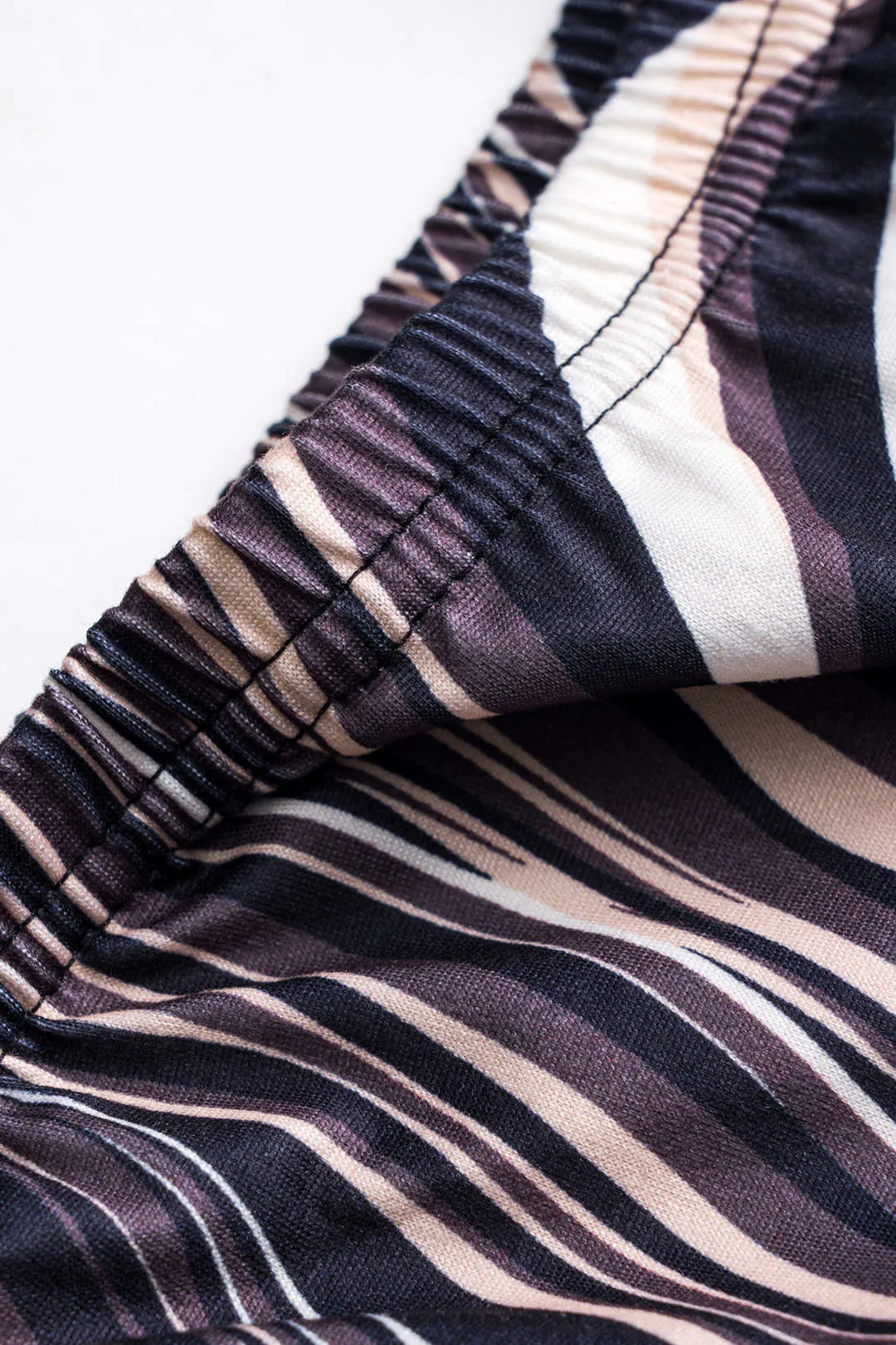 Stripe Print Ruched Mini Nederdel sold by Micas product image thumbnail 4