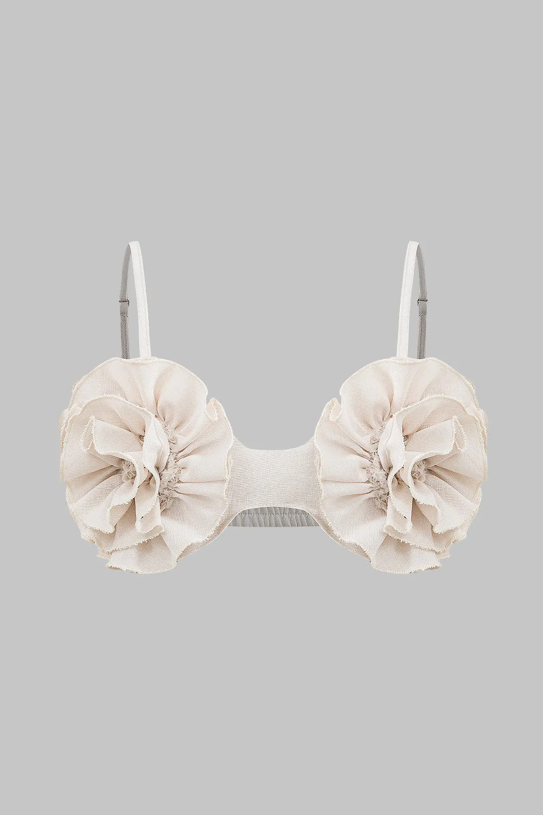 3d Flower Ruched Cami Top og Button Pocket Wide Leg Bukser Set sold by Micas product image thumbnail 2