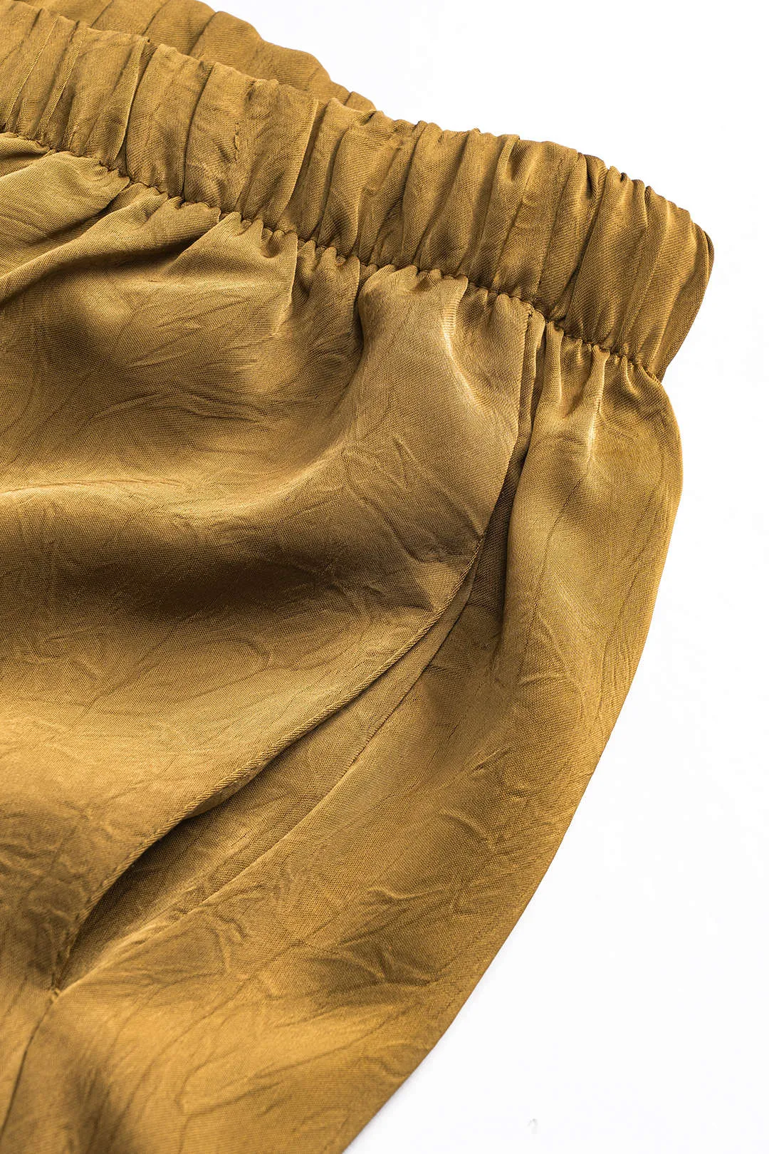 Satin Jacquard plisseret lommebånd foran brede benbukser sold by Micas product image thumbnail 5