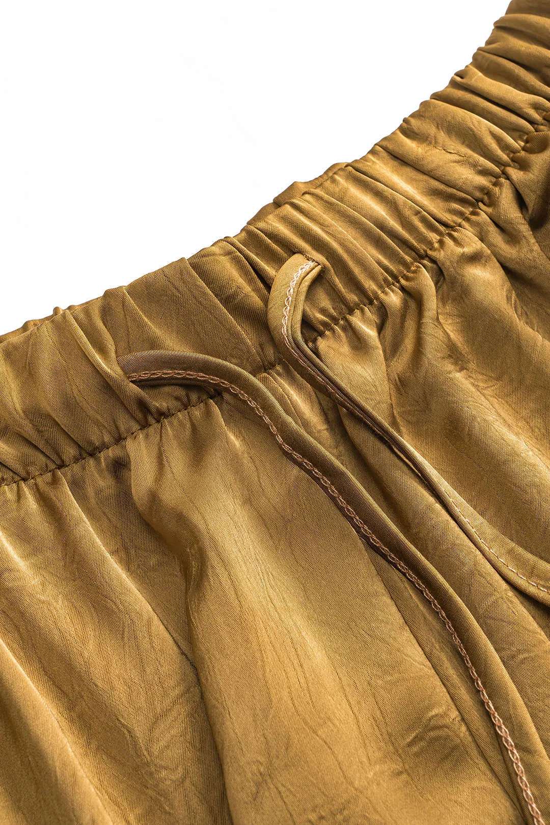 Satin Jacquard plisseret lommebånd foran brede benbukser sold by Micas product image thumbnail 3