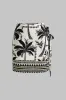 Kokosnød palm geometrisk tryk slips knude nederdel sold by Micas