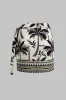 Kokosnød palm geometrisk tryk slips knude nederdel sold by Micas